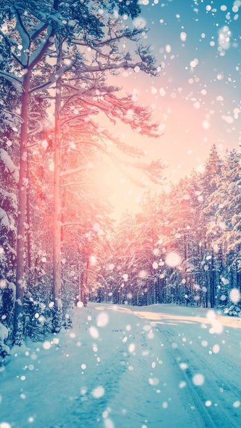 HD Wallpaper Cute Girly Winter iPhone.