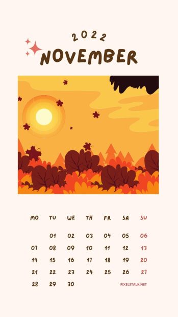 HD Wallpaper November 2022 Calendar Phone.