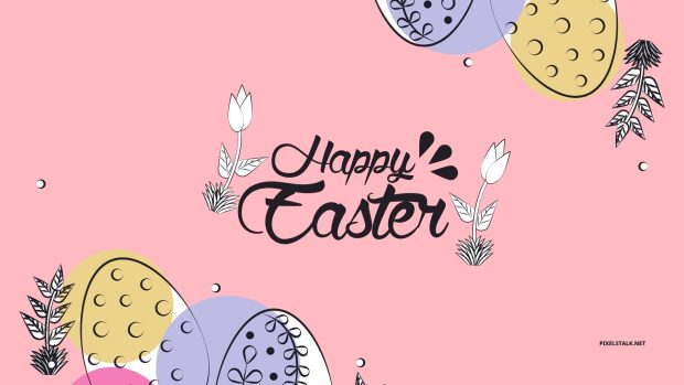 Happy Easter Wallpaper Aesthetic Color.