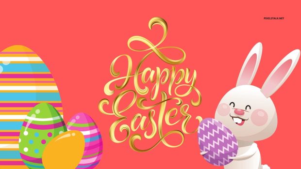 Happy Easter Wallpaper Easter Bunny Stolen Eggs.