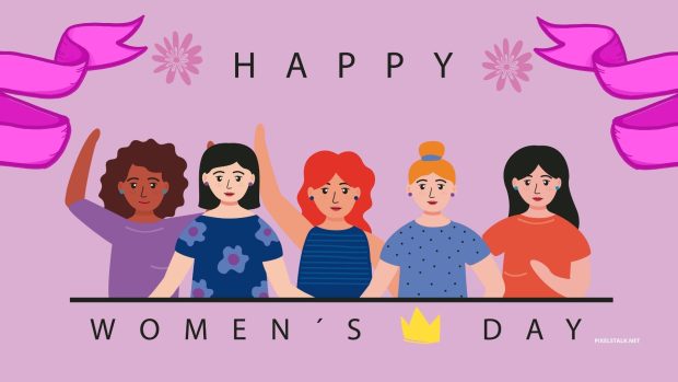 Happy Womens Day Art Image Wallpaper.