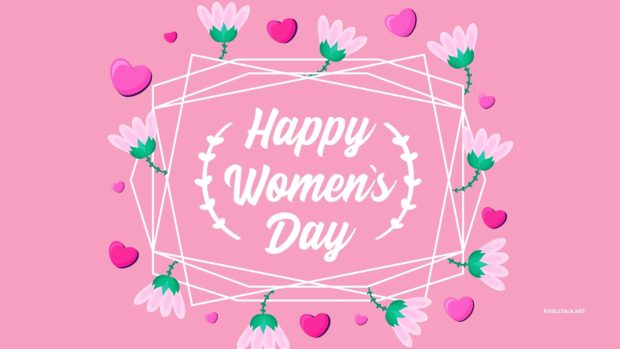 Happy Womens Day Flower Wallpaper.