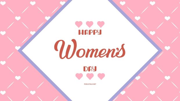 Happy Womens Day Pink Wallpaper.