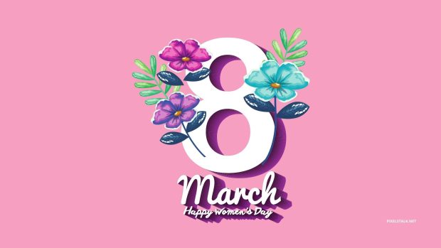 Happy Womens Day Wallpaper Flower.