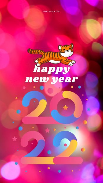 Happy new year 2022 wallpaper for mobile.