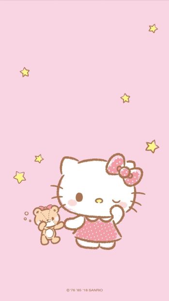Hello Kitty Aesthetic Wallpaper for iPhone.