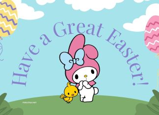 Hello Kitty Easter Bunny Wallpaper.
