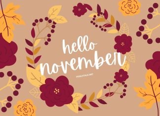 Hello November Background.