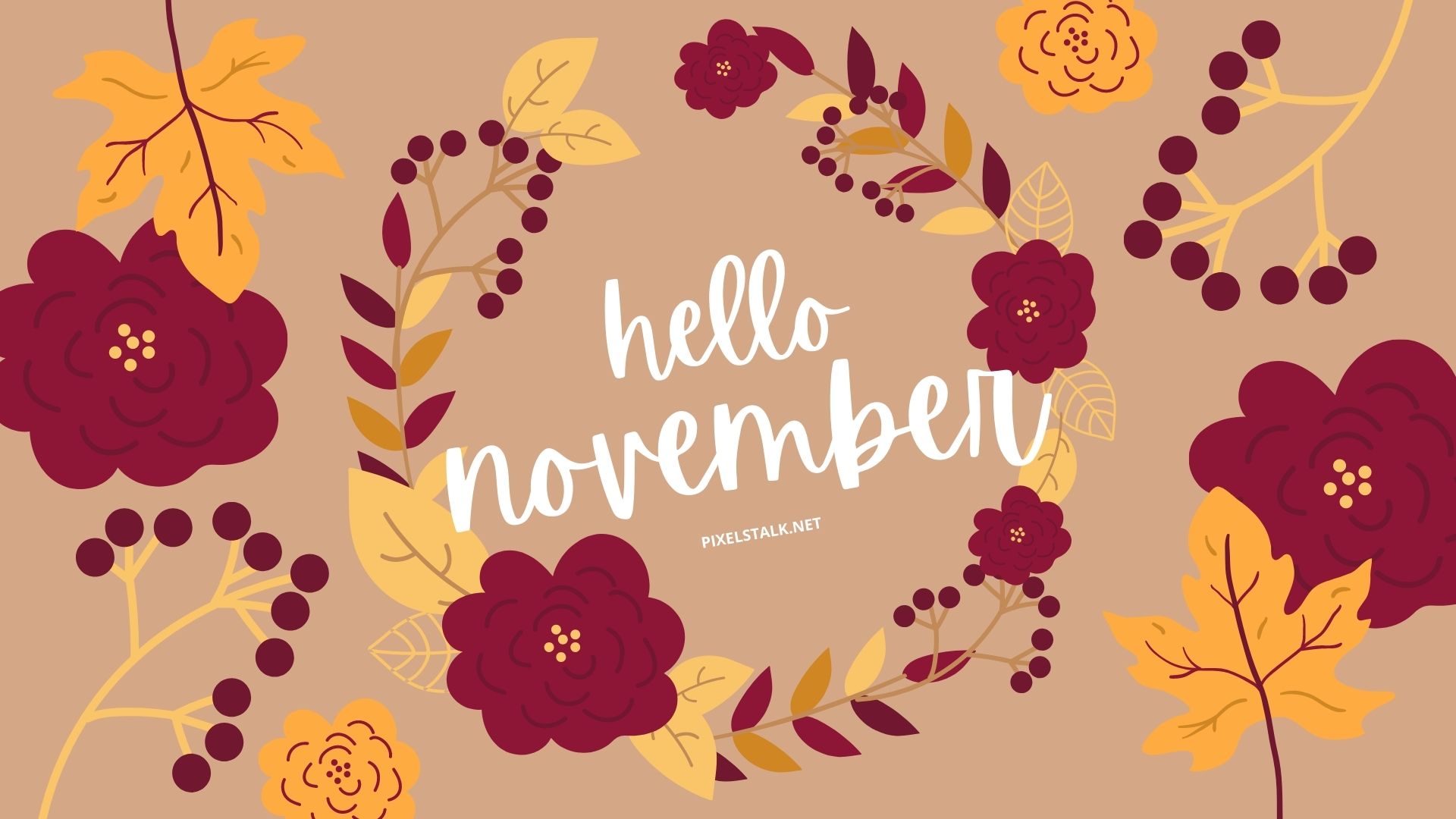 DIGITAL BLOOMS NOVEMBER 2020  FREE DESKTOP WALLPAPER  JustineCelina