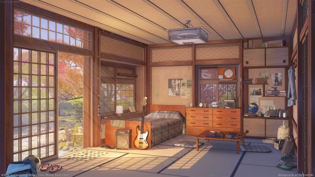 Hot Aesthetic Anime Bedroom Wallpaper.