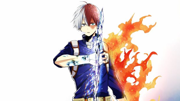 Hot Cool Todoroki Background.