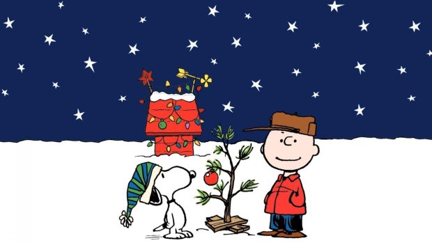 Hot Snoopy Winter Background.