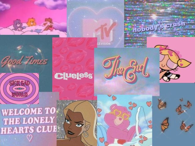 Hot Y2K Aesthetic Background.