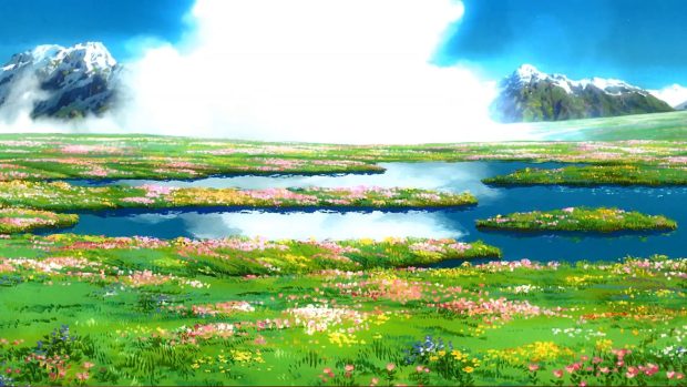 Howls Moving Castle Wide Screen Wallpaper.