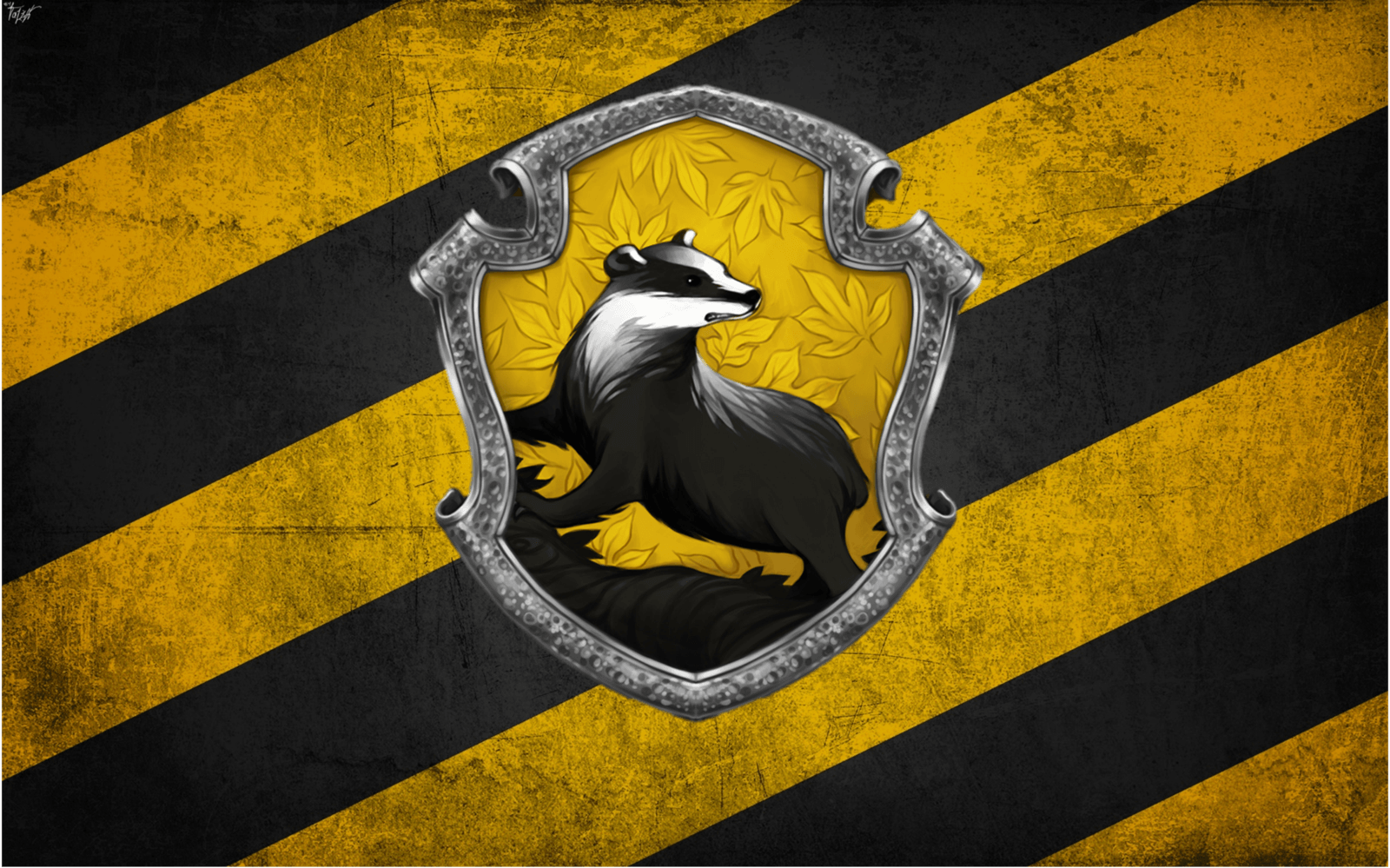 Download Hufflepuff Stitched Logo Harry Potter Desktop Wallpaper   Wallpaperscom