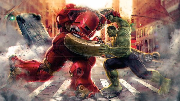 Iron Man Vs Hulk Avengers Wallpaper HD.