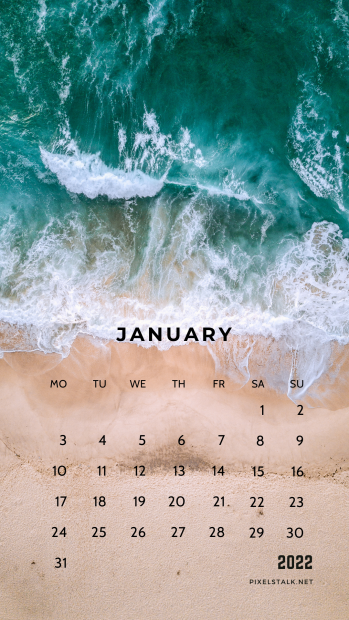 January 2022 Calendar Background for iPhone (2).