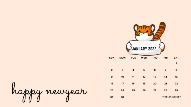 January 2022 Calendar wallpaper.