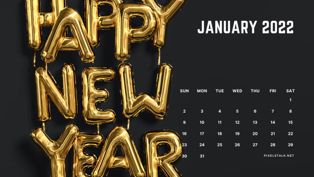 January 2022 happy new year wallpaper HD.
