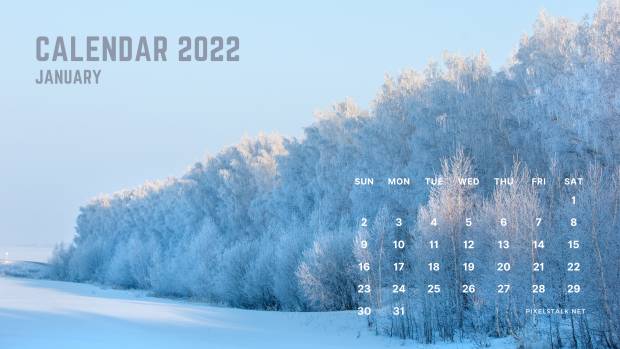 January Calendar 2022 Desktop Wallpaper HD.