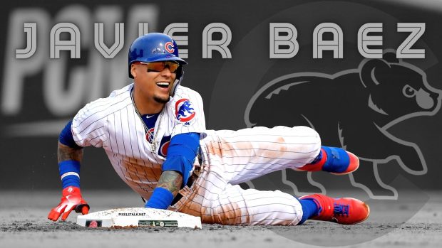 Javier Baez Black and White Wallpaper HD.