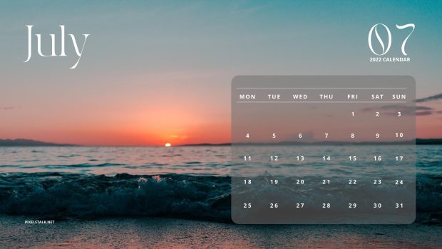 July 2022 Calendar Background Desktop.