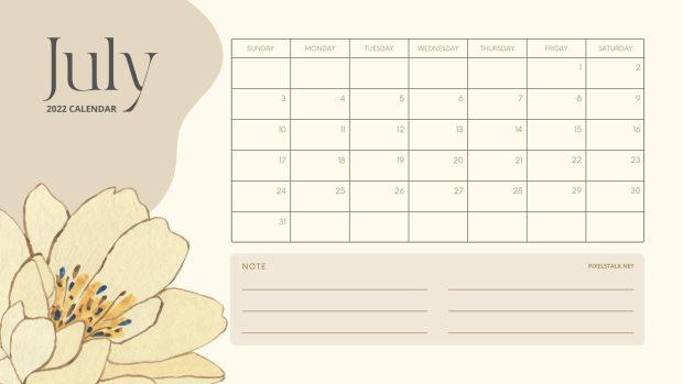 July 2022 Calendar Pictures Free Download.