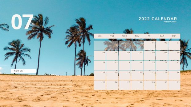 July 2022 Calendar Wallpaper HD Free download.