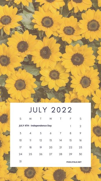 July 2022 Calendar iPhone Wallpaper Free Download.