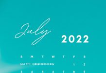 July 2022 Calendar iPhone Wallpaper HD Free download.