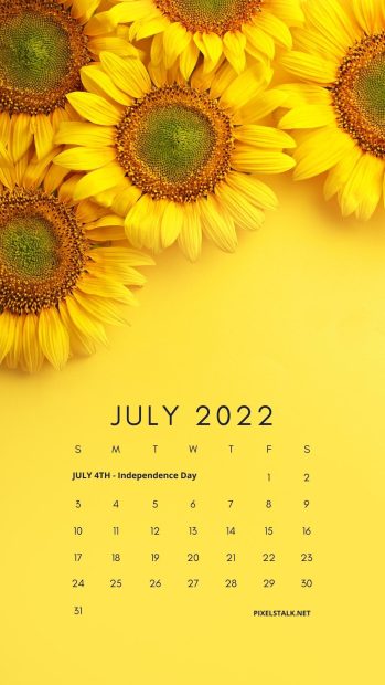 July 2022 Calendar iPhone Wallpaper High Quality.