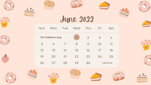 June 2022 Calendar Backgrounds Aesthetic.