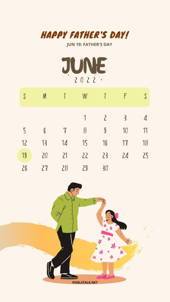 June 2022 Calendar Fathers Day Pictures.