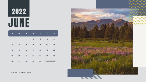 June 2022 Calendar Wallpaper HD 1080p.