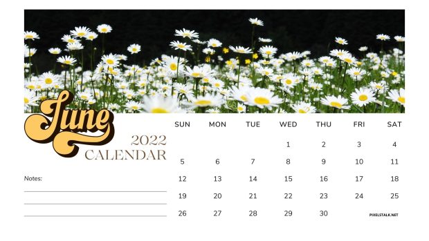 June 2022 Calendar Wallpaper HD Free download.