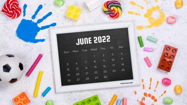 June 2022 Calendar Wallpaper School.