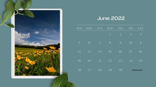 June 2022 Calendar Wallpaper Simple.