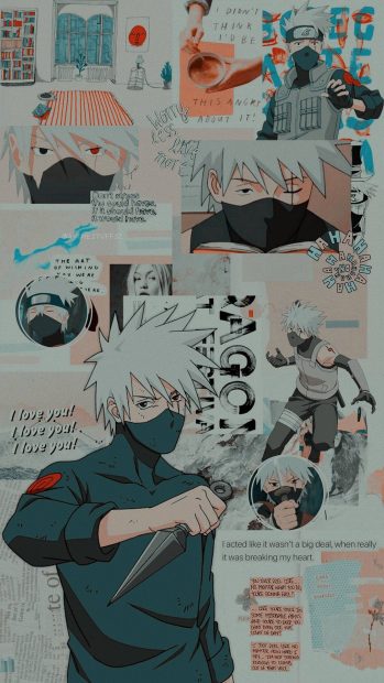 Kakashi Aesthetic Wallpaper for iPhone.