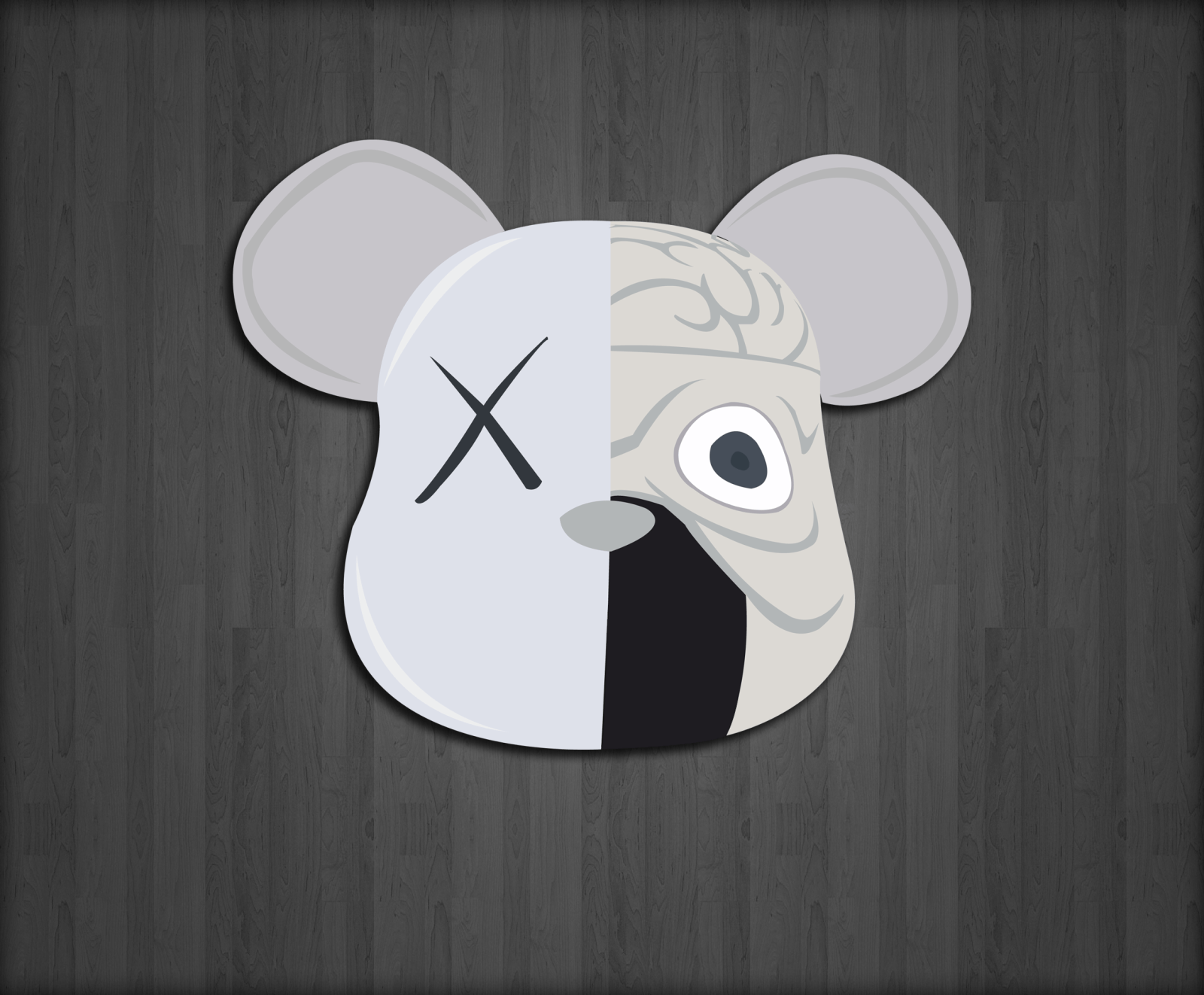 Download Frustrated 3D Kaws Black And White Wallpaper  Wallpaperscom