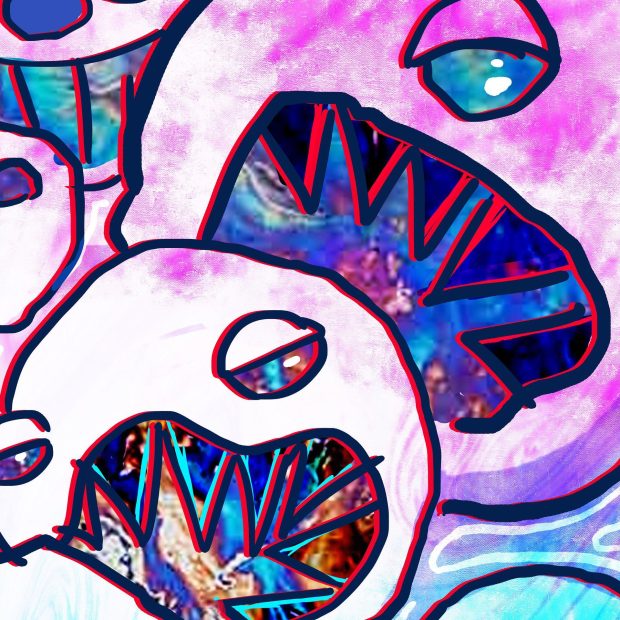 Kids See Ghosts Abstract Wallpaper HD.