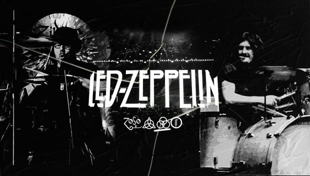 Led Zeppelin Black and White Wallpaper HD.