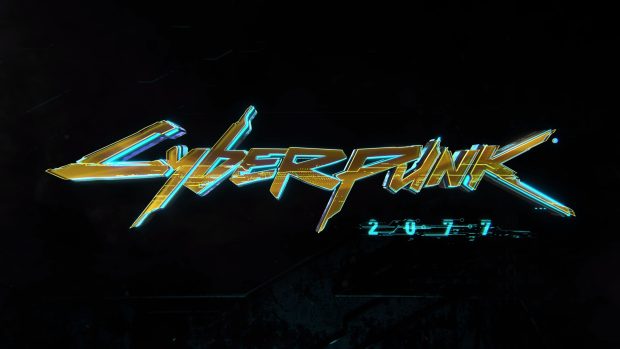 Logo 2077 Cyberpunk Wallpaper HD.