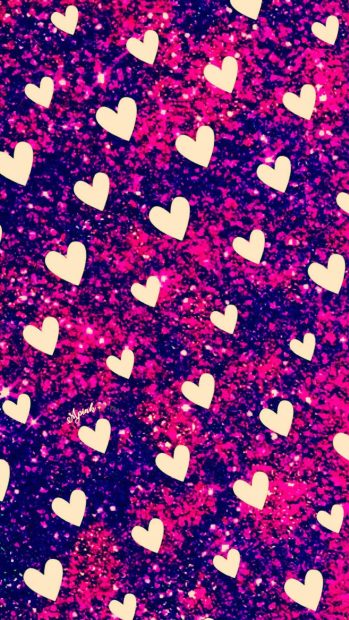 Love Cute Glitter Background.