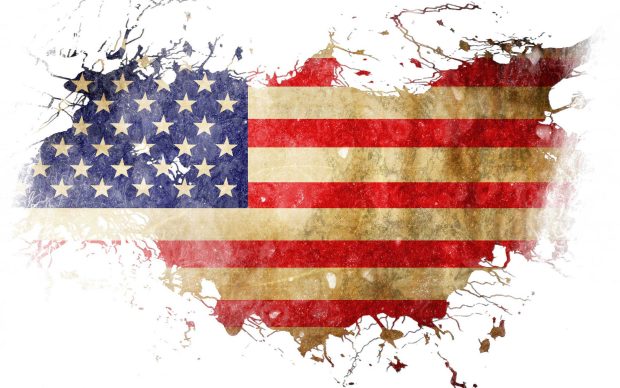 Map American Flag Background HD.