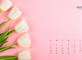 March 2022 Calendar Wallpaper for Desktop.