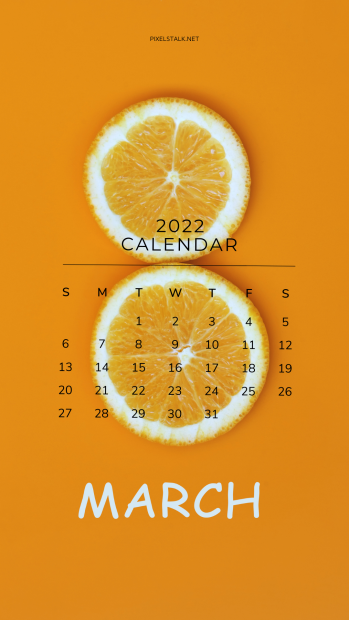 March 2022 Womens Day Calendar iPhone Wallpaper.