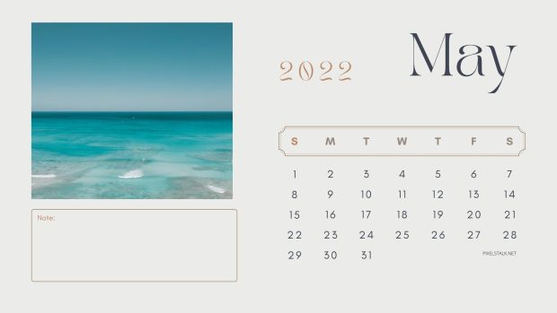 May 2022 Calendar Backgrounds Sea Pictures.