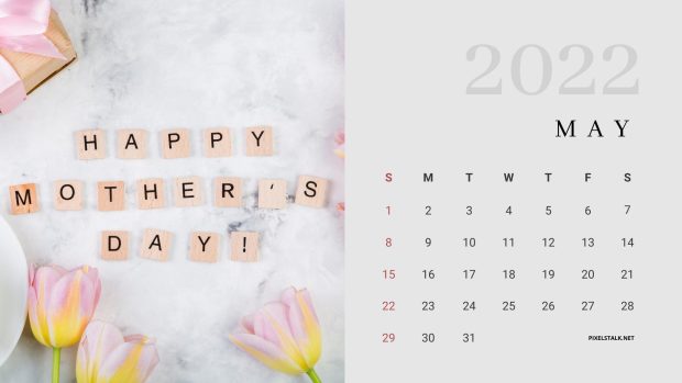 May 2022 Calendar Desktop Wallpaper.