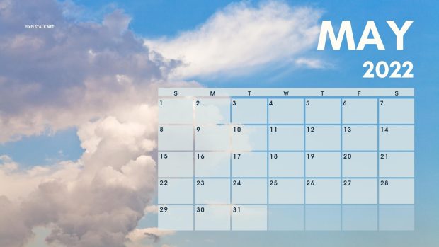 May 2022 Calendar Wallpaper Aesthetic Sky.