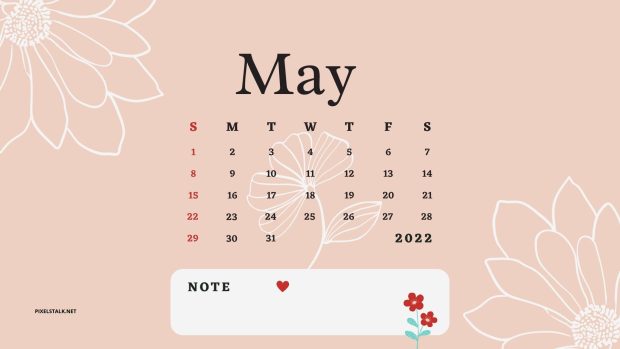 May 2022 Calendar Wallpaper Minimalist.